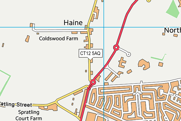 CT12 5AQ map - OS VectorMap District (Ordnance Survey) CT12 5AQ map - OS VectorMap District (Ordnance Survey)