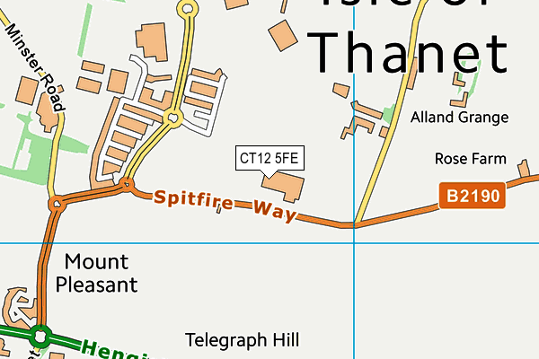 CT12 5FE map - OS VectorMap District (Ordnance Survey) CT12 5FE map - OS VectorMap District (Ordnance Survey)