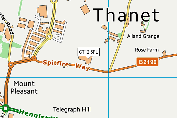 CT12 5FL map - OS VectorMap District (Ordnance Survey) CT12 5FL map - OS VectorMap District (Ordnance Survey)