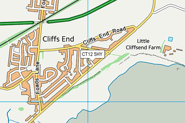 CT12 5HY map - OS VectorMap District (Ordnance Survey) CT12 5HY map - OS VectorMap District (Ordnance Survey)