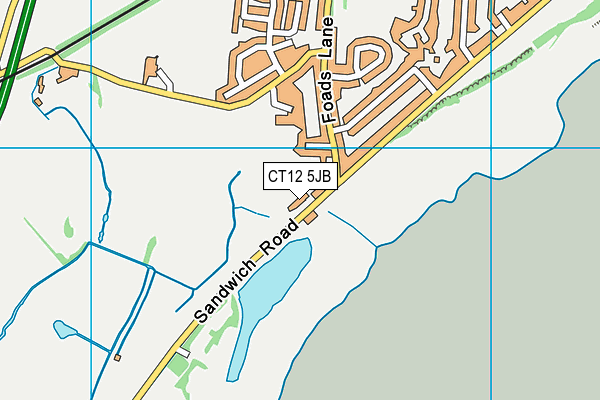 CT12 5JB map - OS VectorMap District (Ordnance Survey) CT12 5JB map - OS VectorMap District (Ordnance Survey)