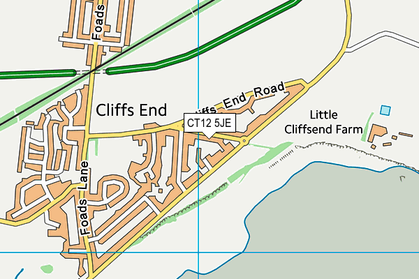 CT12 5JE map - OS VectorMap District (Ordnance Survey) CT12 5JE map - OS VectorMap District (Ordnance Survey)