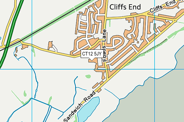 CT12 5JY map - OS VectorMap District (Ordnance Survey) CT12 5JY map - OS VectorMap District (Ordnance Survey)