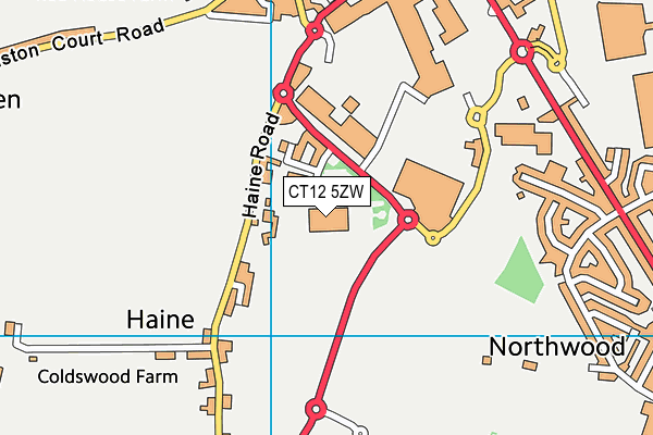 CT12 5ZW map - OS VectorMap District (Ordnance Survey) CT12 5ZW map - OS VectorMap District (Ordnance Survey)