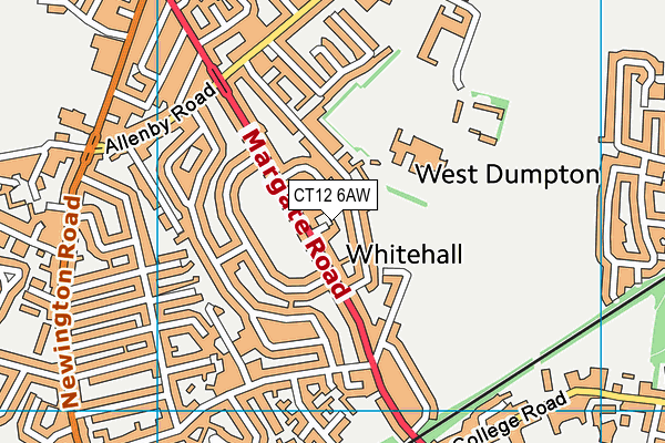 CT12 6AW map - OS VectorMap District (Ordnance Survey) CT12 6AW map - OS VectorMap District (Ordnance Survey)