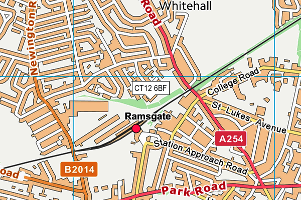CT12 6BF map - OS VectorMap District (Ordnance Survey) CT12 6BF map - OS VectorMap District (Ordnance Survey)