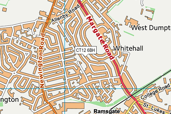 CT12 6BH map - OS VectorMap District (Ordnance Survey) CT12 6BH map - OS VectorMap District (Ordnance Survey)