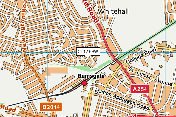 CT12 6BW map - OS VectorMap District (Ordnance Survey) CT12 6BW map - OS VectorMap District (Ordnance Survey)