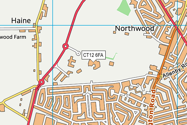 CT12 6FA map - OS VectorMap District (Ordnance Survey) CT12 6FA map - OS VectorMap District (Ordnance Survey)