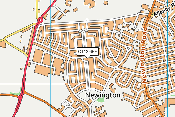 CT12 6FF map - OS VectorMap District (Ordnance Survey) CT12 6FF map - OS VectorMap District (Ordnance Survey)