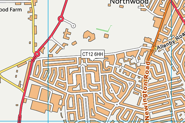 CT12 6HH map - OS VectorMap District (Ordnance Survey) CT12 6HH map - OS VectorMap District (Ordnance Survey)