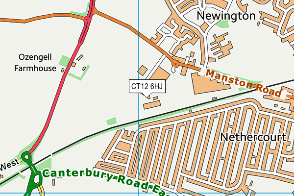 CT12 6HJ map - OS VectorMap District (Ordnance Survey) CT12 6HJ map - OS VectorMap District (Ordnance Survey)