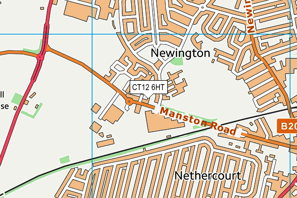 CT12 6HT map - OS VectorMap District (Ordnance Survey) CT12 6HT map - OS VectorMap District (Ordnance Survey)