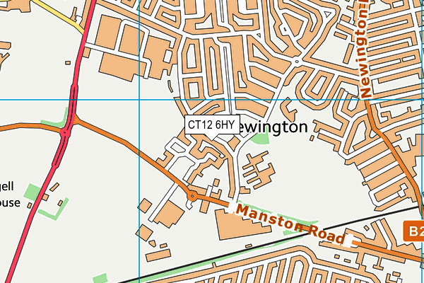CT12 6HY map - OS VectorMap District (Ordnance Survey) CT12 6HY map - OS VectorMap District (Ordnance Survey)