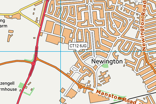 CT12 6JG map - OS VectorMap District (Ordnance Survey) CT12 6JG map - OS VectorMap District (Ordnance Survey)