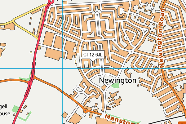 CT12 6JL map - OS VectorMap District (Ordnance Survey) CT12 6JL map - OS VectorMap District (Ordnance Survey)