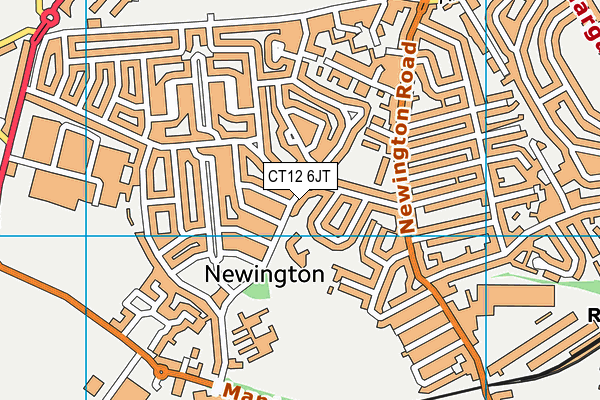 CT12 6JT map - OS VectorMap District (Ordnance Survey) CT12 6JT map - OS VectorMap District (Ordnance Survey)