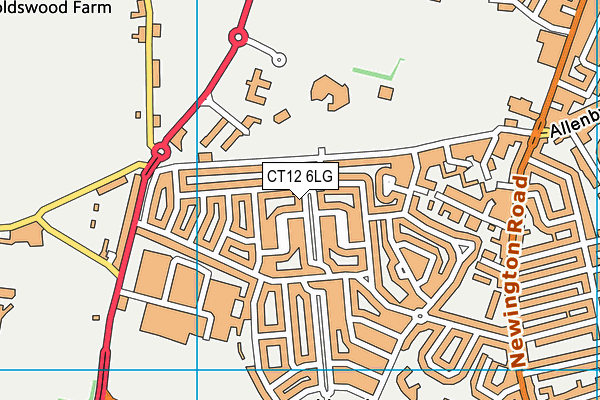 CT12 6LG map - OS VectorMap District (Ordnance Survey) CT12 6LG map - OS VectorMap District (Ordnance Survey)