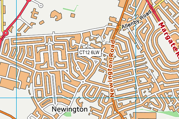 CT12 6LW map - OS VectorMap District (Ordnance Survey) CT12 6LW map - OS VectorMap District (Ordnance Survey)