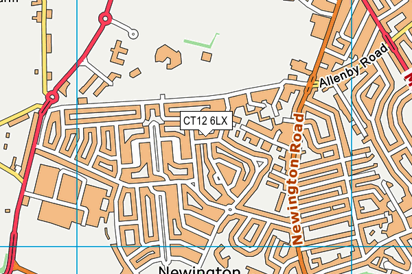 CT12 6LX map - OS VectorMap District (Ordnance Survey) CT12 6LX map - OS VectorMap District (Ordnance Survey)