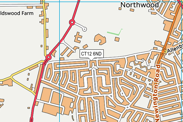 CT12 6ND map - OS VectorMap District (Ordnance Survey) CT12 6ND map - OS VectorMap District (Ordnance Survey)