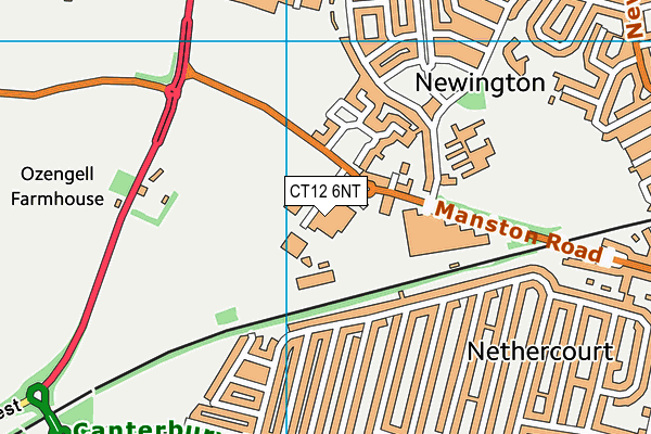 CT12 6NT map - OS VectorMap District (Ordnance Survey) CT12 6NT map - OS VectorMap District (Ordnance Survey)