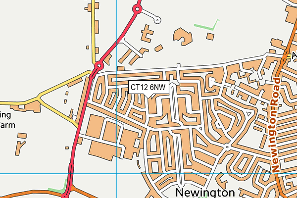 CT12 6NW map - OS VectorMap District (Ordnance Survey) CT12 6NW map - OS VectorMap District (Ordnance Survey)