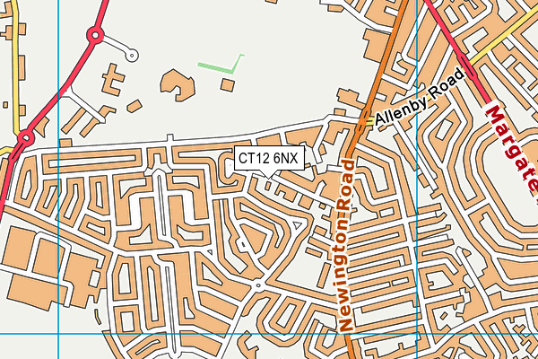 CT12 6NX map - OS VectorMap District (Ordnance Survey) CT12 6NX map - OS VectorMap District (Ordnance Survey)