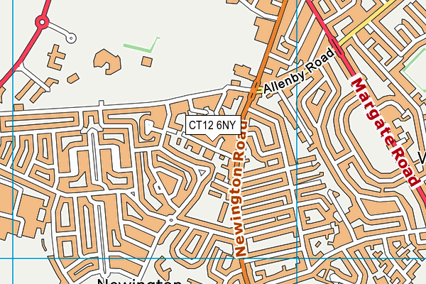 CT12 6NY map - OS VectorMap District (Ordnance Survey) CT12 6NY map - OS VectorMap District (Ordnance Survey)