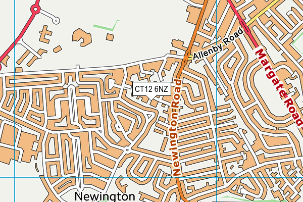 CT12 6NZ map - OS VectorMap District (Ordnance Survey) CT12 6NZ map - OS VectorMap District (Ordnance Survey)