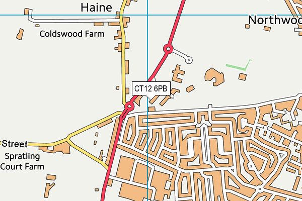 CT12 6PB map - OS VectorMap District (Ordnance Survey) CT12 6PB map - OS VectorMap District (Ordnance Survey)