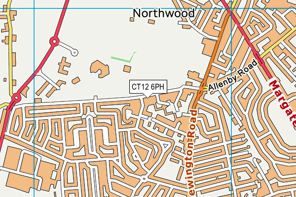 CT12 6PH map - OS VectorMap District (Ordnance Survey) CT12 6PH map - OS VectorMap District (Ordnance Survey)