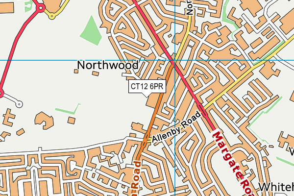 CT12 6PR map - OS VectorMap District (Ordnance Survey) CT12 6PR map - OS VectorMap District (Ordnance Survey)