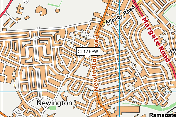 CT12 6PW map - OS VectorMap District (Ordnance Survey) CT12 6PW map - OS VectorMap District (Ordnance Survey)