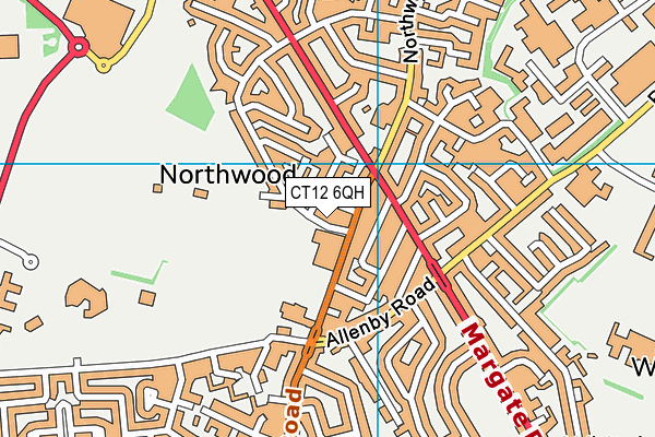 CT12 6QH map - OS VectorMap District (Ordnance Survey) CT12 6QH map - OS VectorMap District (Ordnance Survey)