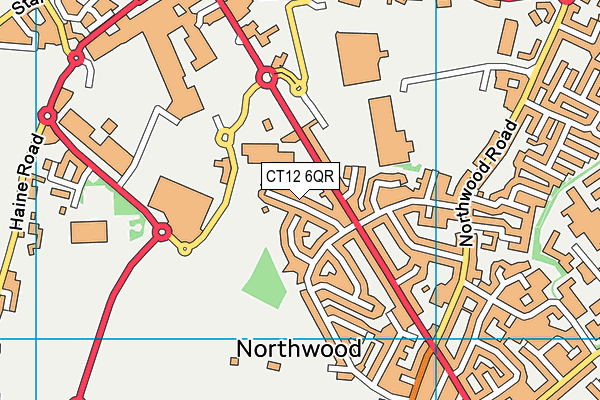 CT12 6QR map - OS VectorMap District (Ordnance Survey) CT12 6QR map - OS VectorMap District (Ordnance Survey)