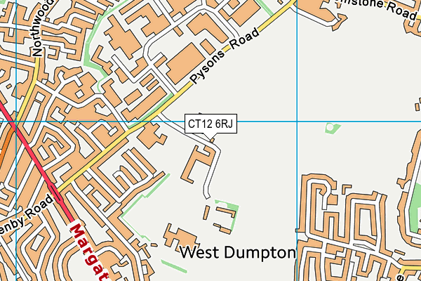 CT12 6RJ map - OS VectorMap District (Ordnance Survey) CT12 6RJ map - OS VectorMap District (Ordnance Survey)