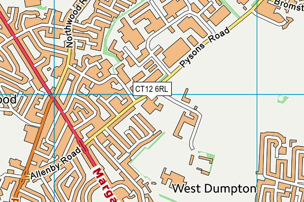 CT12 6RL map - OS VectorMap District (Ordnance Survey) CT12 6RL map - OS VectorMap District (Ordnance Survey)
