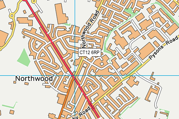 CT12 6RP map - OS VectorMap District (Ordnance Survey) CT12 6RP map - OS VectorMap District (Ordnance Survey)