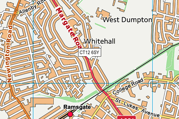 CT12 6SY map - OS VectorMap District (Ordnance Survey) CT12 6SY map - OS VectorMap District (Ordnance Survey)