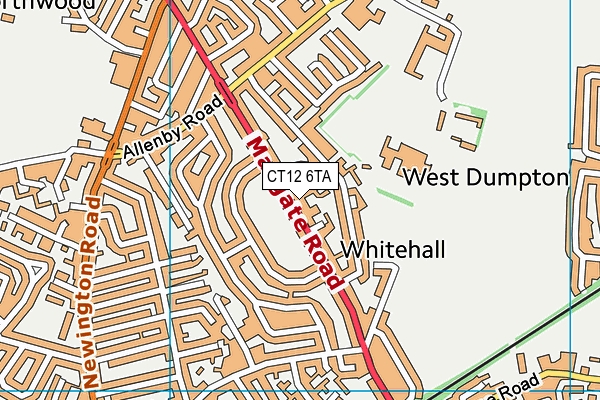 CT12 6TA map - OS VectorMap District (Ordnance Survey) CT12 6TA map - OS VectorMap District (Ordnance Survey)