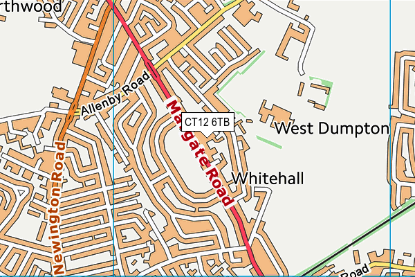 CT12 6TB map - OS VectorMap District (Ordnance Survey) CT12 6TB map - OS VectorMap District (Ordnance Survey)