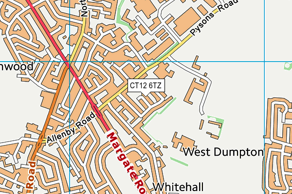CT12 6TZ map - OS VectorMap District (Ordnance Survey) CT12 6TZ map - OS VectorMap District (Ordnance Survey)