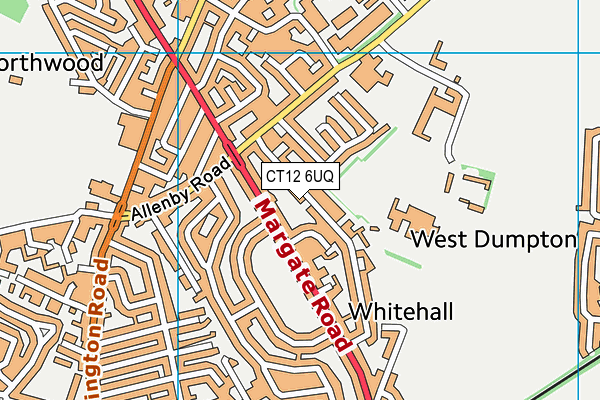 CT12 6UQ map - OS VectorMap District (Ordnance Survey) CT12 6UQ map - OS VectorMap District (Ordnance Survey)