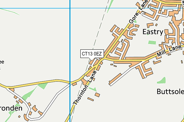 CT13 0EZ map - OS VectorMap District (Ordnance Survey) CT13 0EZ map - OS VectorMap District (Ordnance Survey)