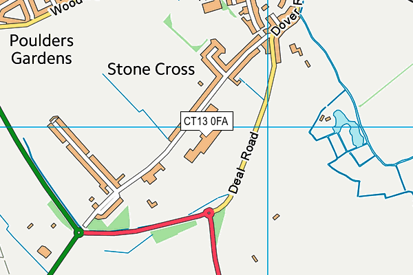 CT13 0FA map - OS VectorMap District (Ordnance Survey) CT13 0FA map - OS VectorMap District (Ordnance Survey)