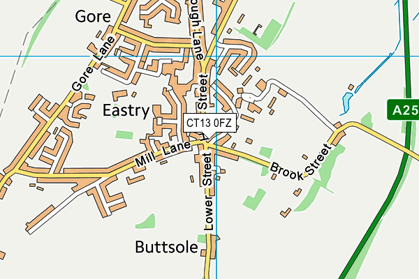 CT13 0FZ map - OS VectorMap District (Ordnance Survey) CT13 0FZ map - OS VectorMap District (Ordnance Survey)