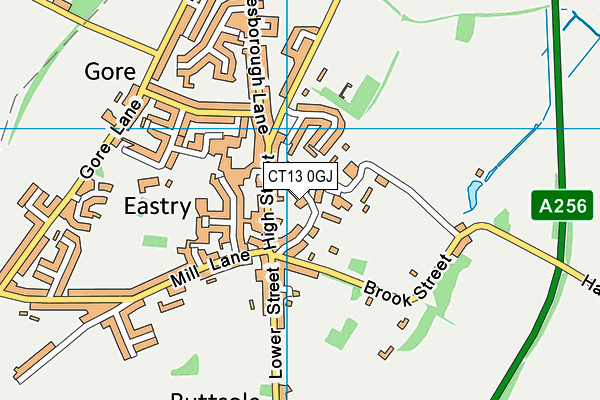 CT13 0GJ map - OS VectorMap District (Ordnance Survey)