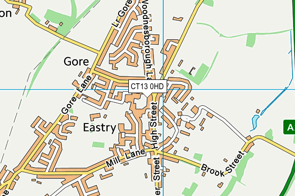 CT13 0HD map - OS VectorMap District (Ordnance Survey) CT13 0HD map - OS VectorMap District (Ordnance Survey)