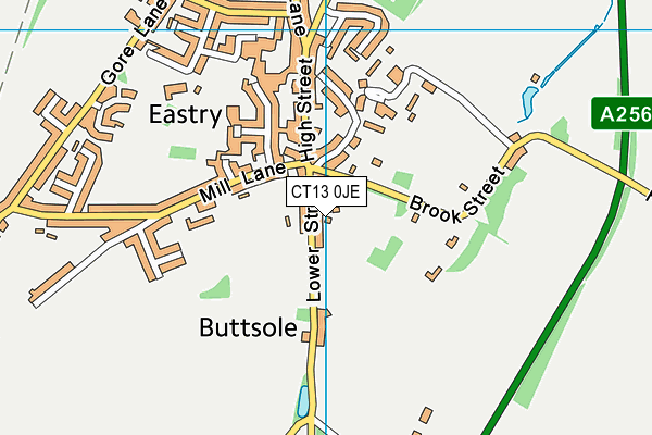 CT13 0JE map - OS VectorMap District (Ordnance Survey) CT13 0JE map - OS VectorMap District (Ordnance Survey)